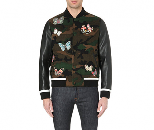 VALENTINO wool and leather bomber – Materialology